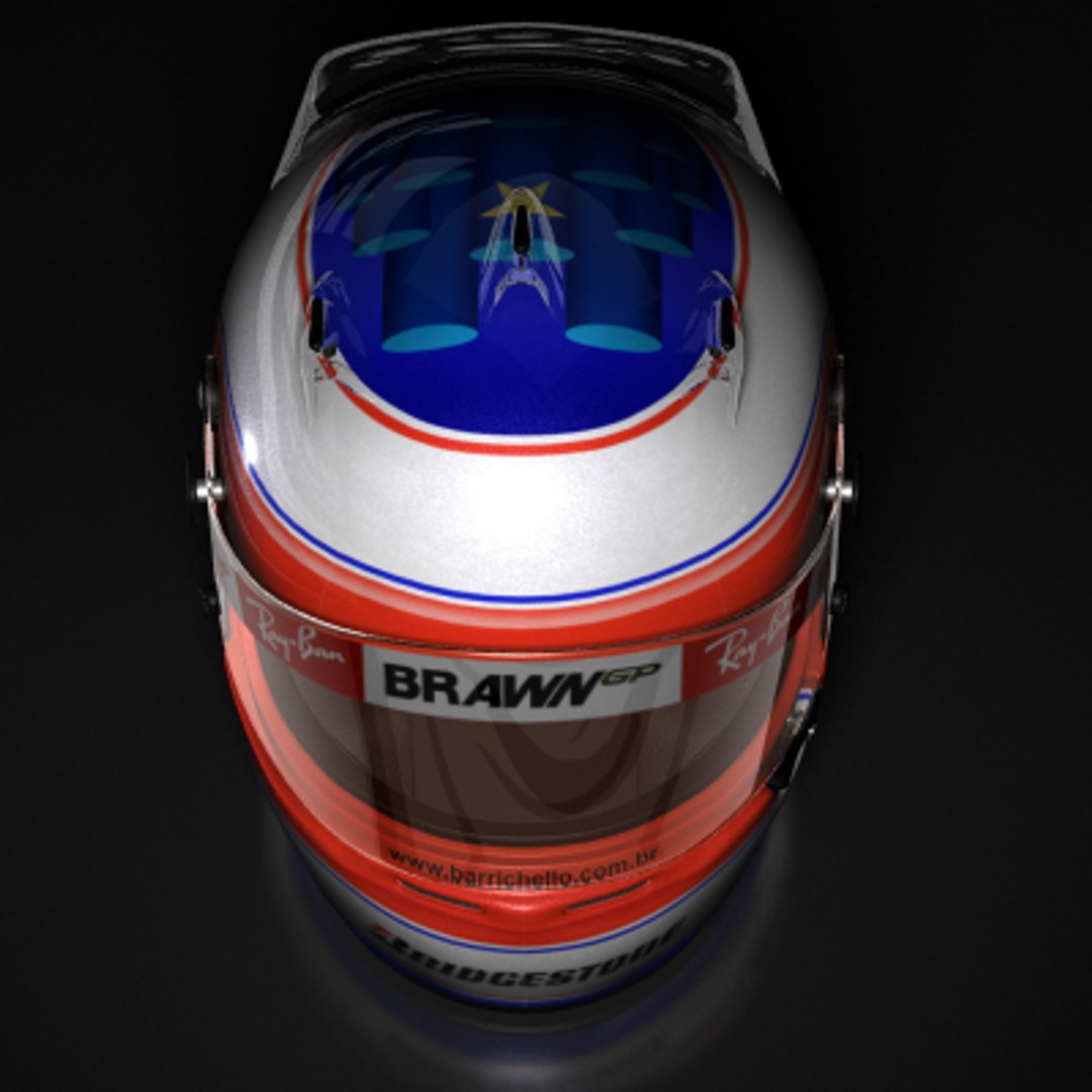 Rubens Barrichello Helmet 2009 3d Model