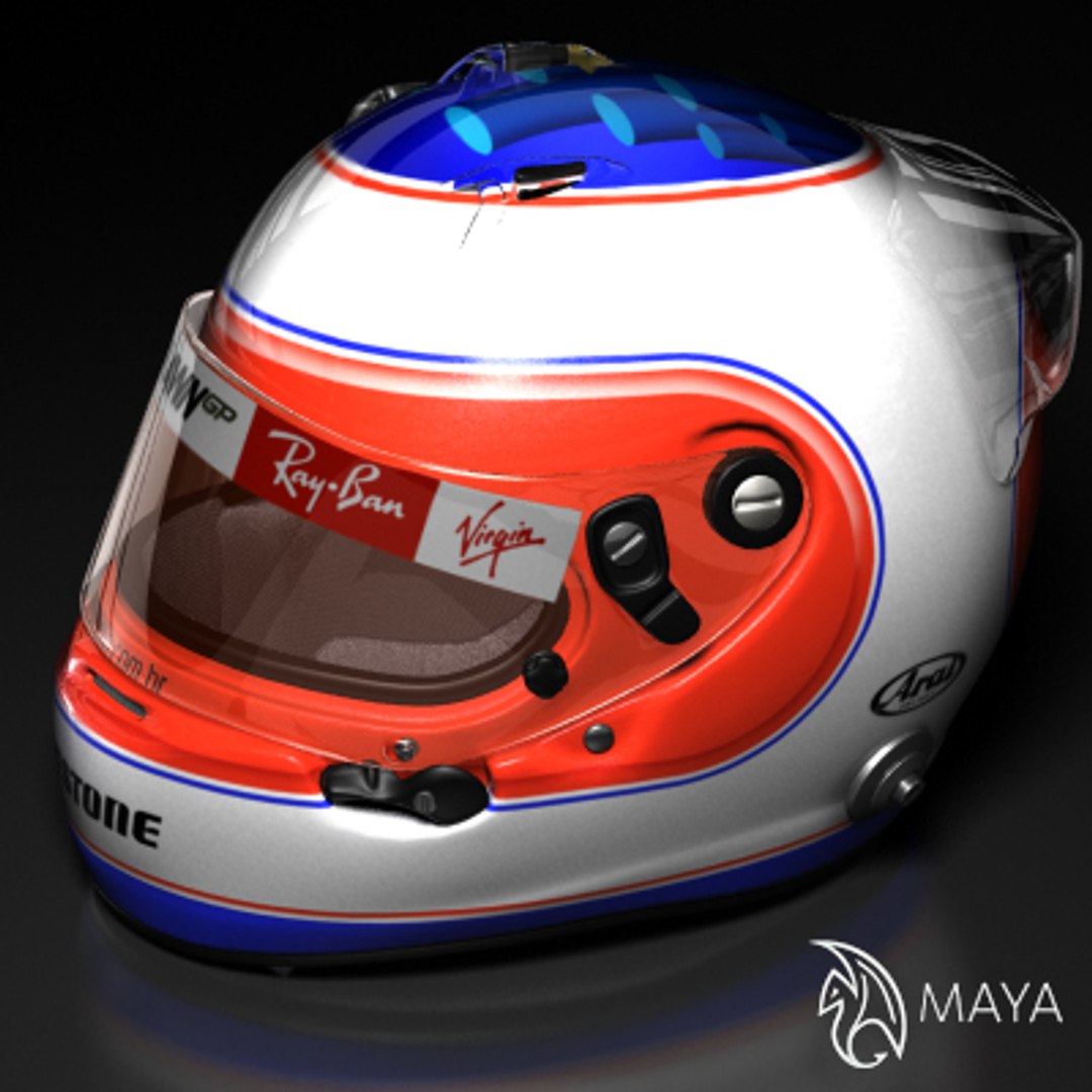 Rubens Barrichello Helmet 2009 3d Model