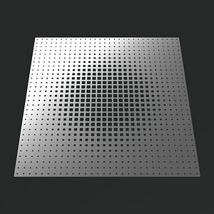Perforated panel with parametric pattern 24-O-08