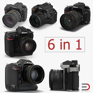 Nikon Cameras 3D Models Collection