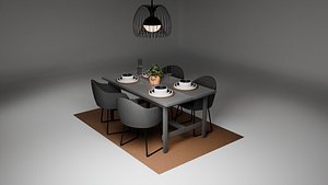 Complete Dining Table 3D model