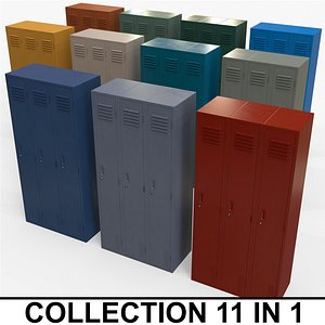 PBR School Gym Locker 03 - Multi color Pack model
