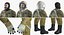 宇航员穿着太空服Strizh与SK-1头盔为电影4D 3D模型索具