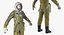 宇航员穿着太空服Strizh与SK-1头盔为电影4D 3D模型索具