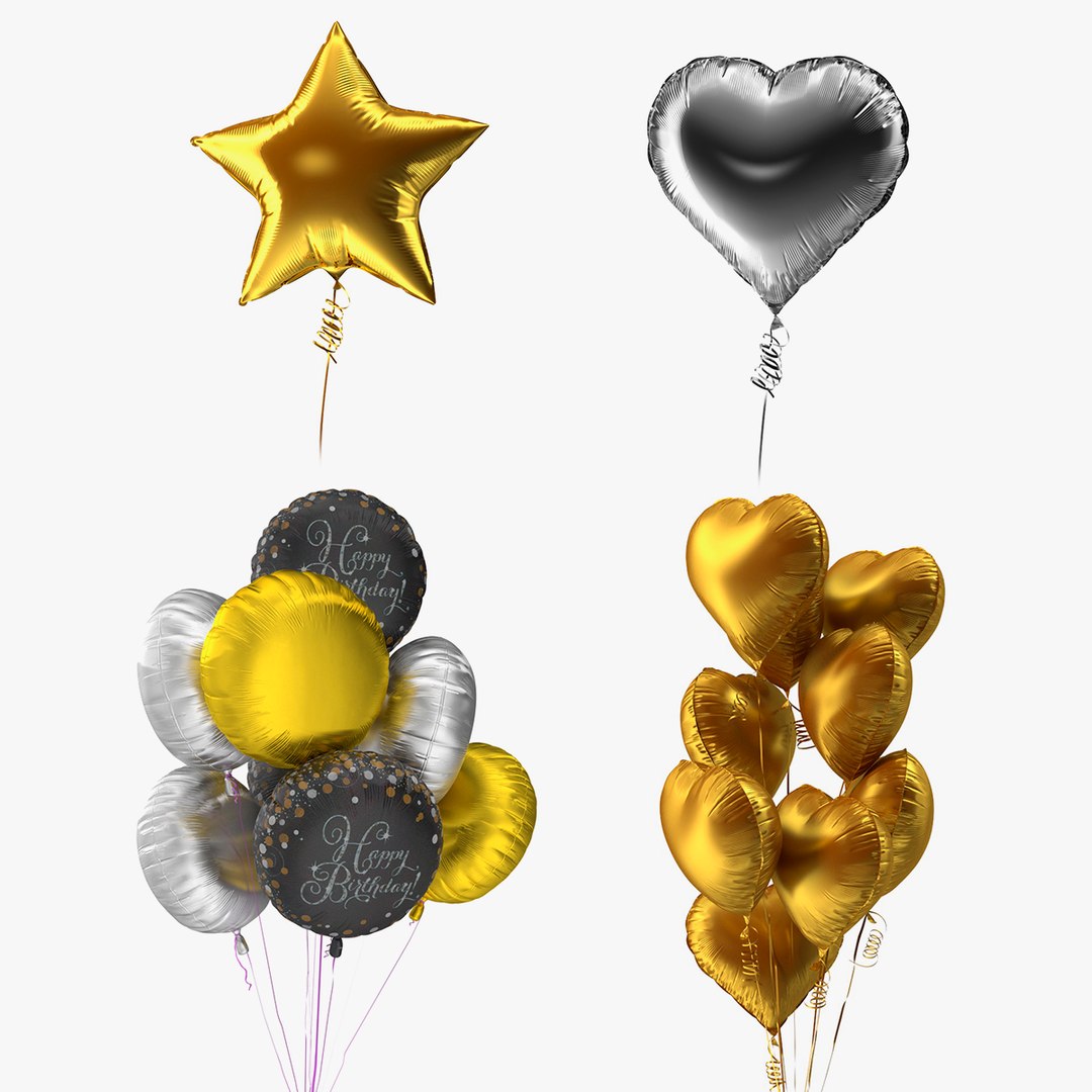 Air Balloons Collection 6 3D model preview