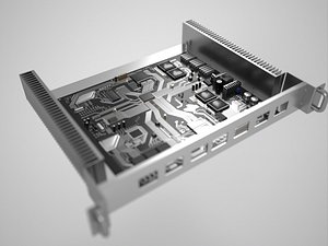 Server Motherboard Rack Case HighDetail 3D Model