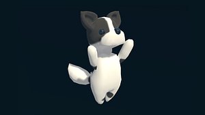 cute dog Boston Terrier 3D