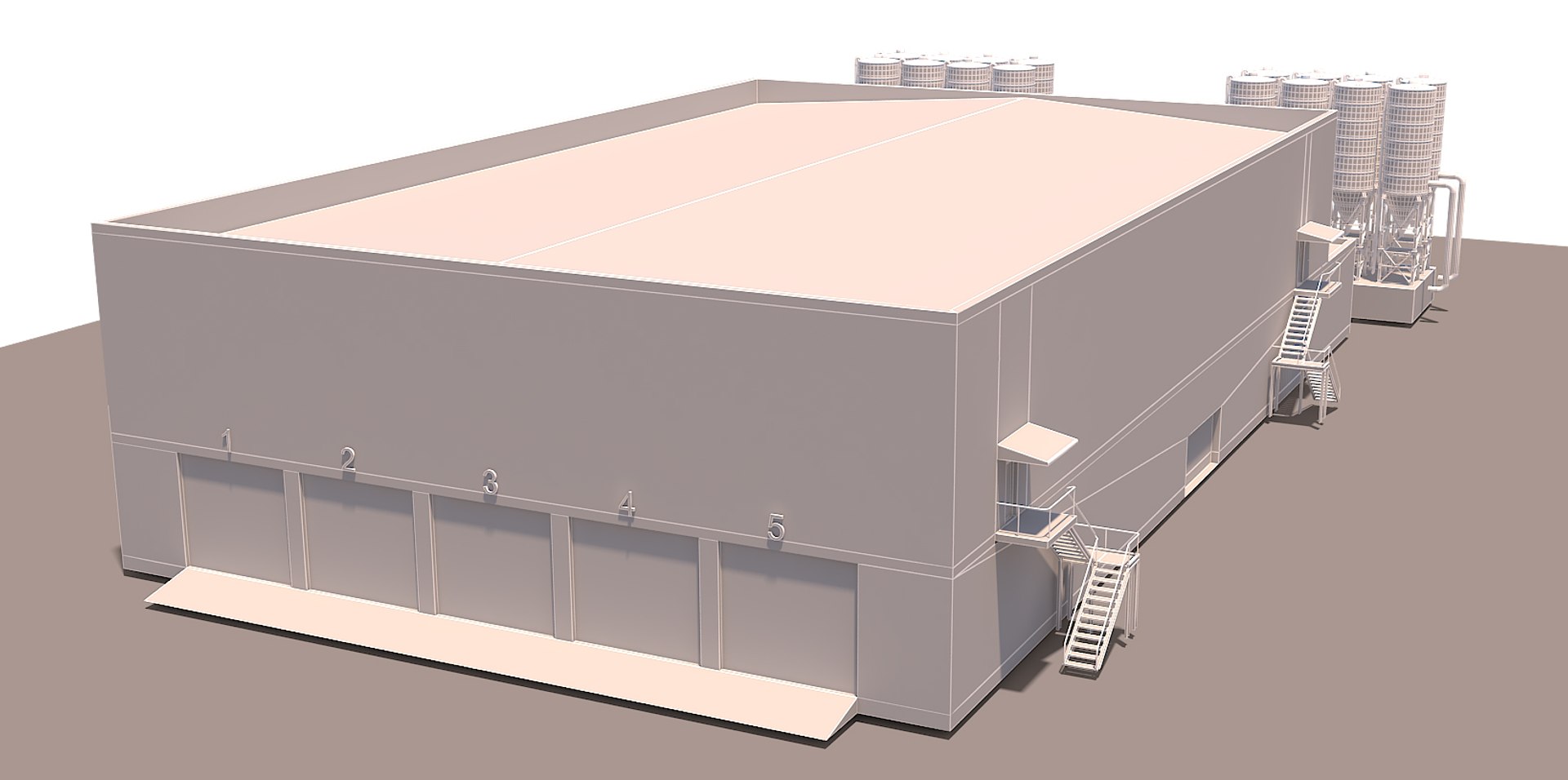 3D Industrial Building Model - TurboSquid 1336559