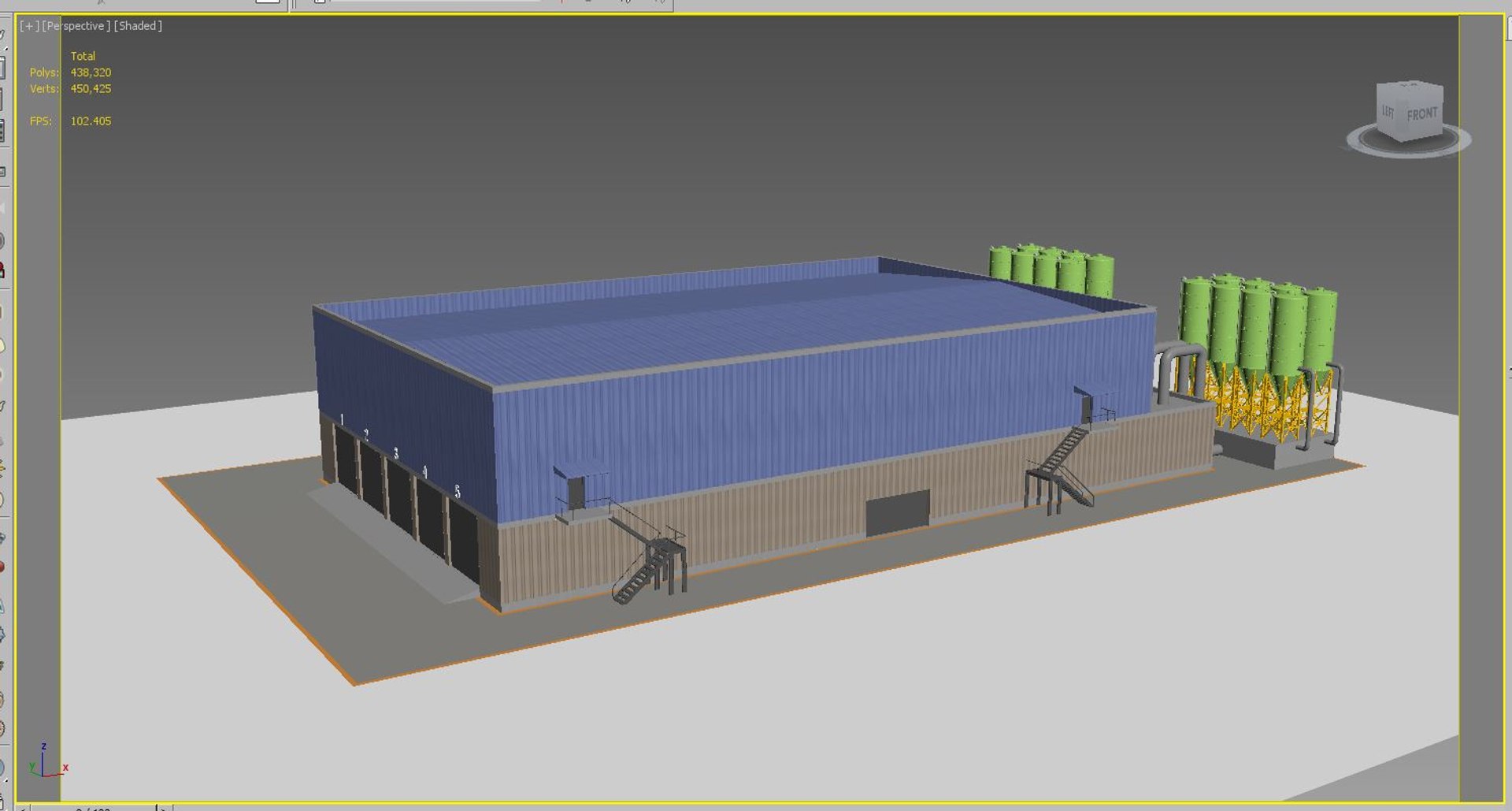 3D Industrial Building Model - TurboSquid 1336559