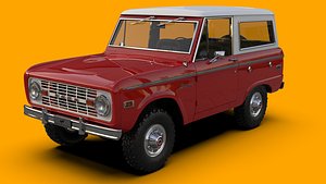 3D Ford Bronco 1975 model