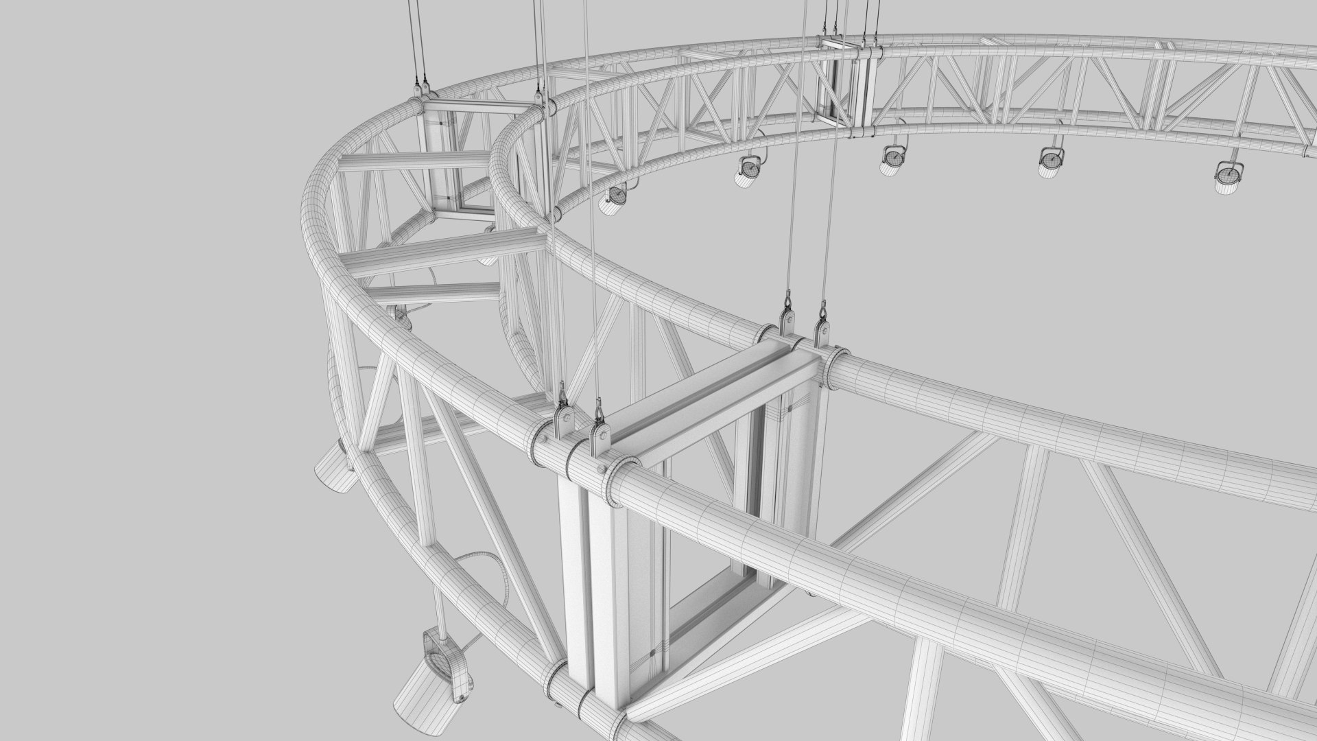 3D Circular Truss Stage Lighting Studio 3 Model - TurboSquid 2321188