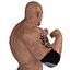 wrestler pose 1 3d model