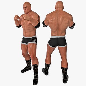 wrestler pose 1 3d model