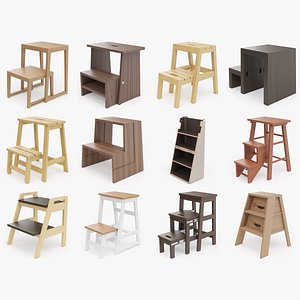 3d 12 step ladder stool