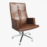 Councill Joyce Executive Chair with Vintage Leather and Modern Style