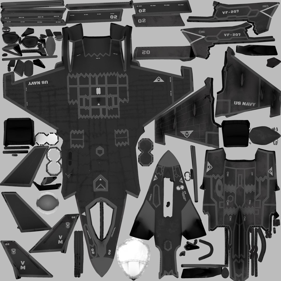 Aircraft Ghost Fighter 3D Model - TurboSquid 2508820