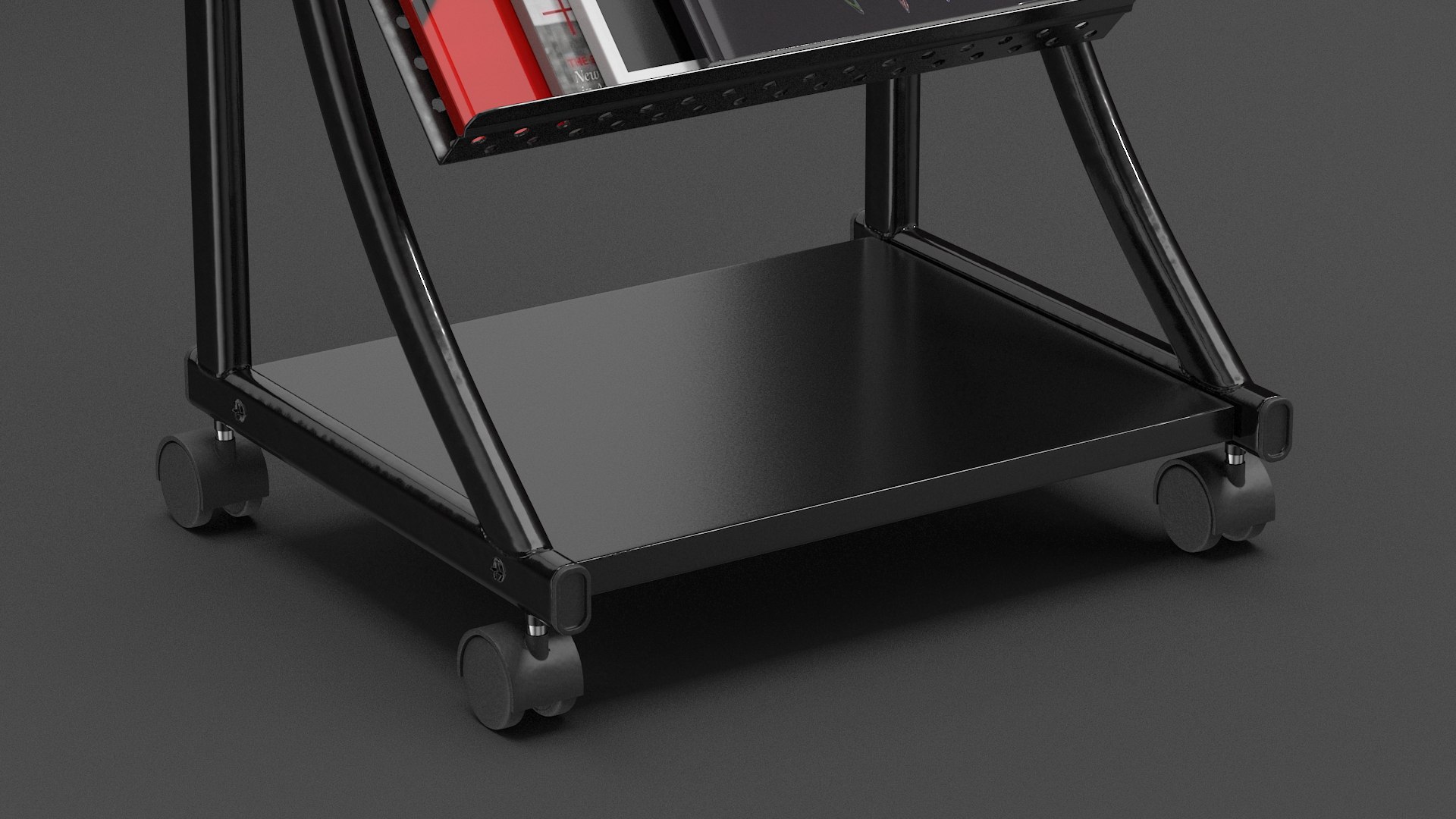 3D Model Magazine Display Stand Black With Magazines - TurboSquid 2073133