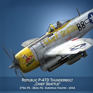 3d republic p-47 thunderbolt - model