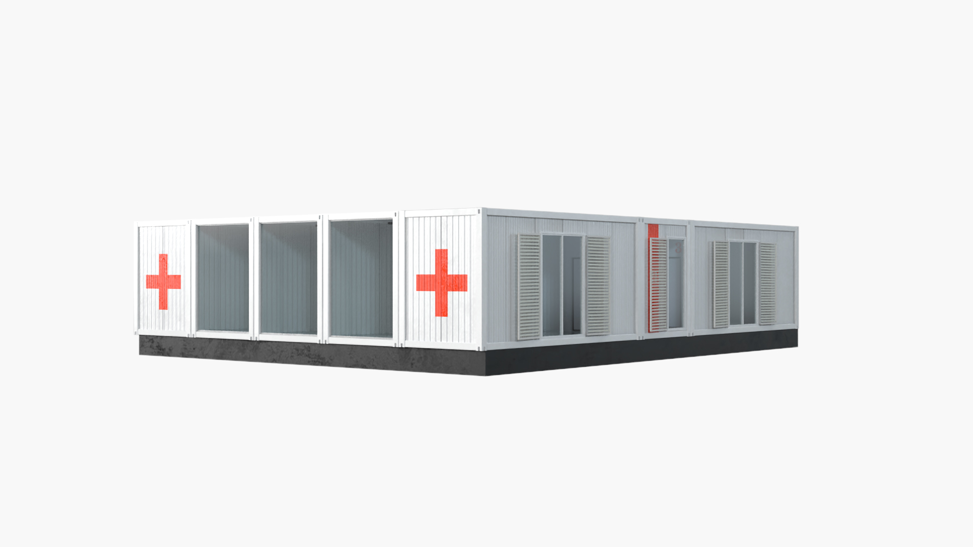 Mobile Modular Container Clinic Model - TurboSquid 2268686