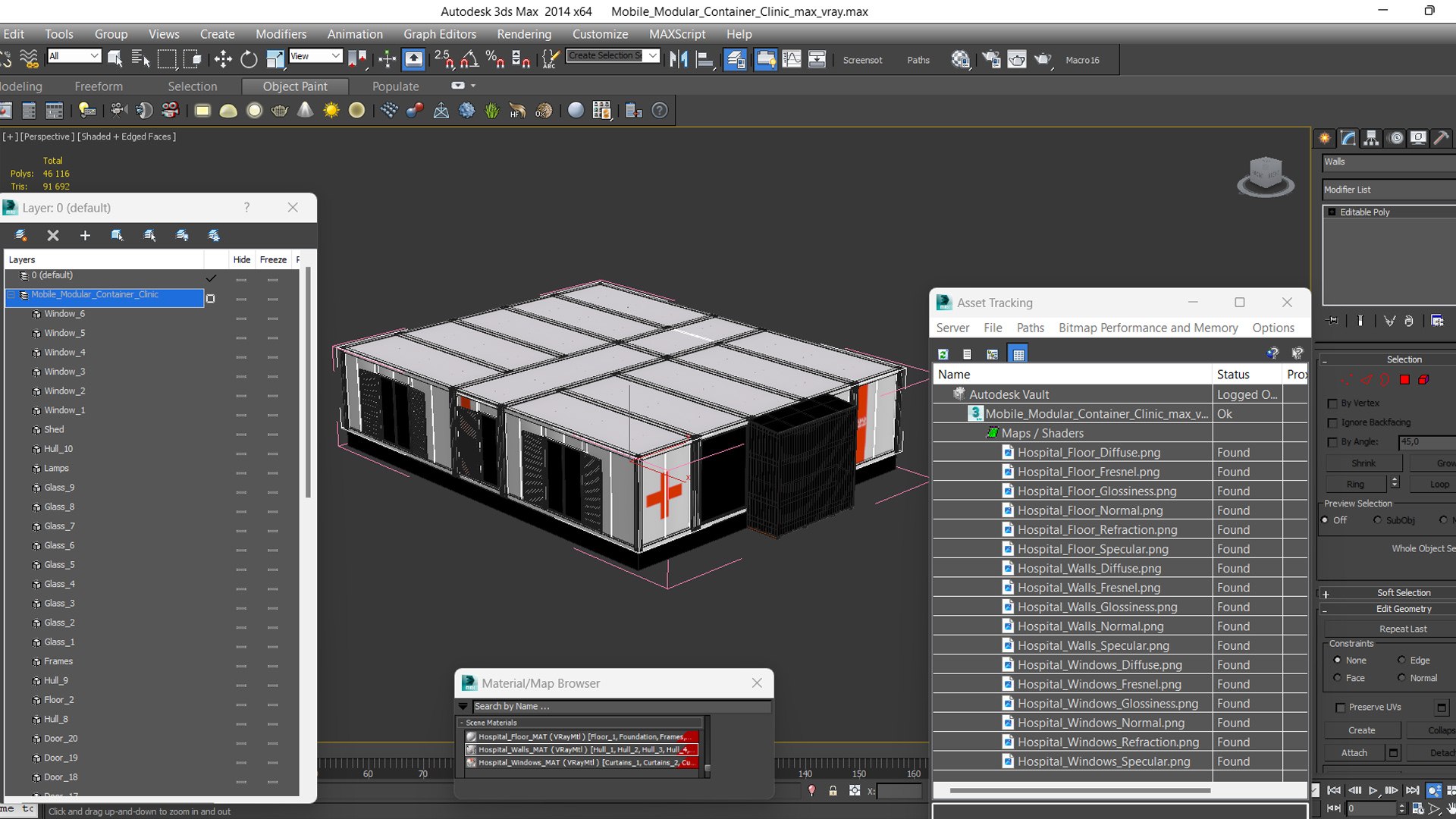 Mobile Modular Container Clinic Model - TurboSquid 2268686