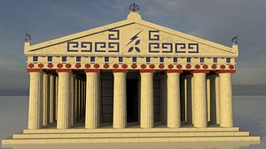 greek roman temple 3D