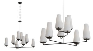 3D Fontaine Large Offset Chandelier
