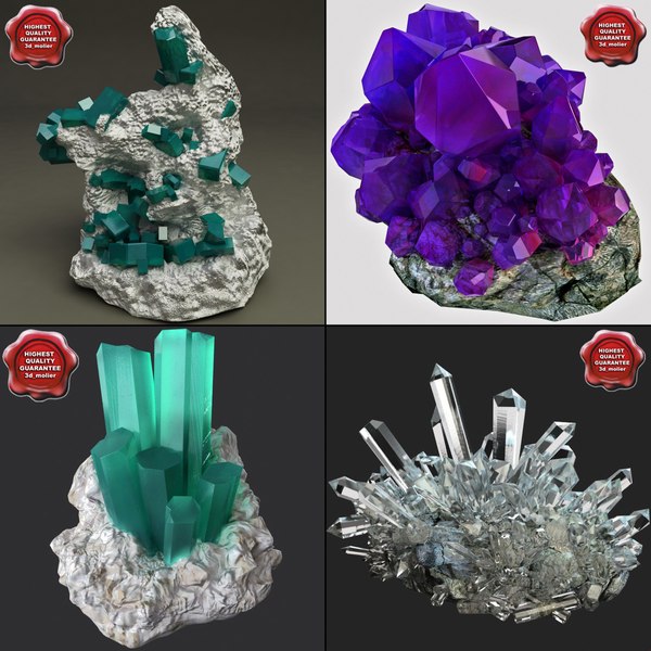 crystal mineral geode 3d model