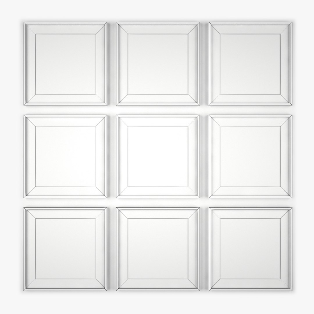 3d model of decorative photo wall
