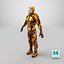 Futuristic Armored Cyborg Yellow