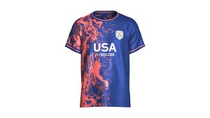 3D Men USA Abstract Lighting Splash Sublimation Soccer Jersey
