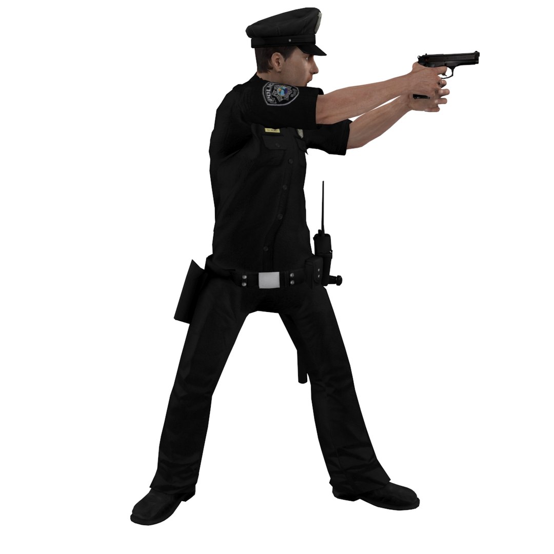 3d Model Rigged Police Officer