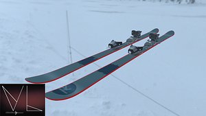 3D mountain skiing model