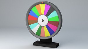 Fortune Wheel Lowpoly 3D Model