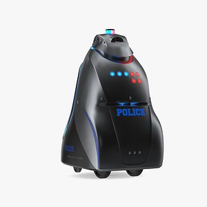 K5 Autonomous Security Robot Grey Rigged for Cinema 4D 3D