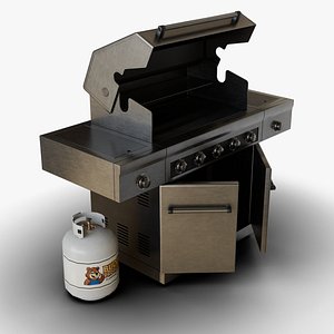 3D propane grill