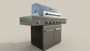 3D propane grill