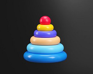 Round Pyramid Toy 3D model