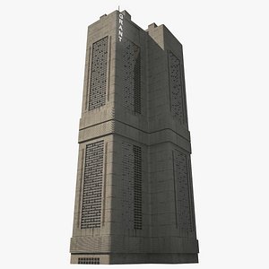 3d futuristic tower mega model