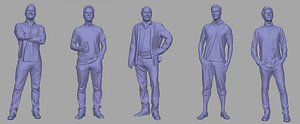 3D model men backgrounds games