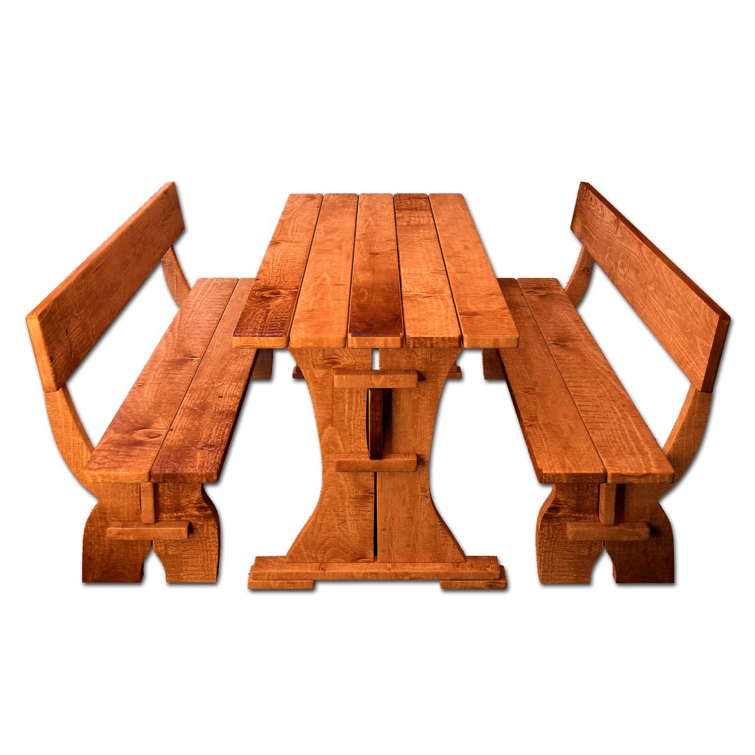 Wooden Bench Table 3D Model TurboSquid 1369603