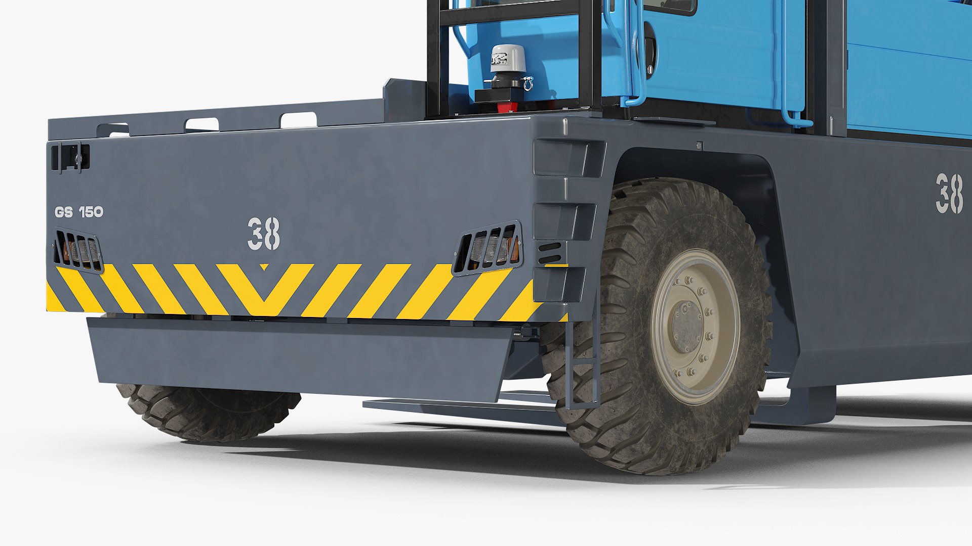 Long Load Forklift Truck Blue 3D Model - TurboSquid 2411030