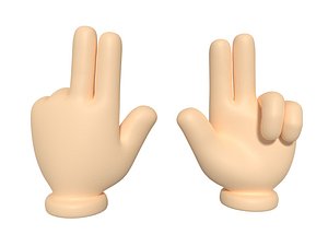 cartoon hand 3D model