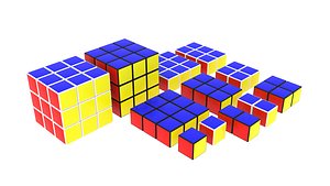 Rubiks Cubes Set 3D