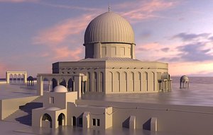 dome rock mosque 3d model