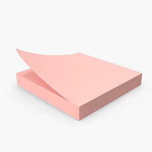 Sticky Notes Pink 3D model