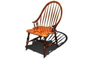 3d windsor dining chair model
