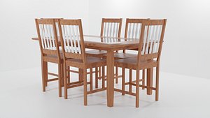 3D wooden table