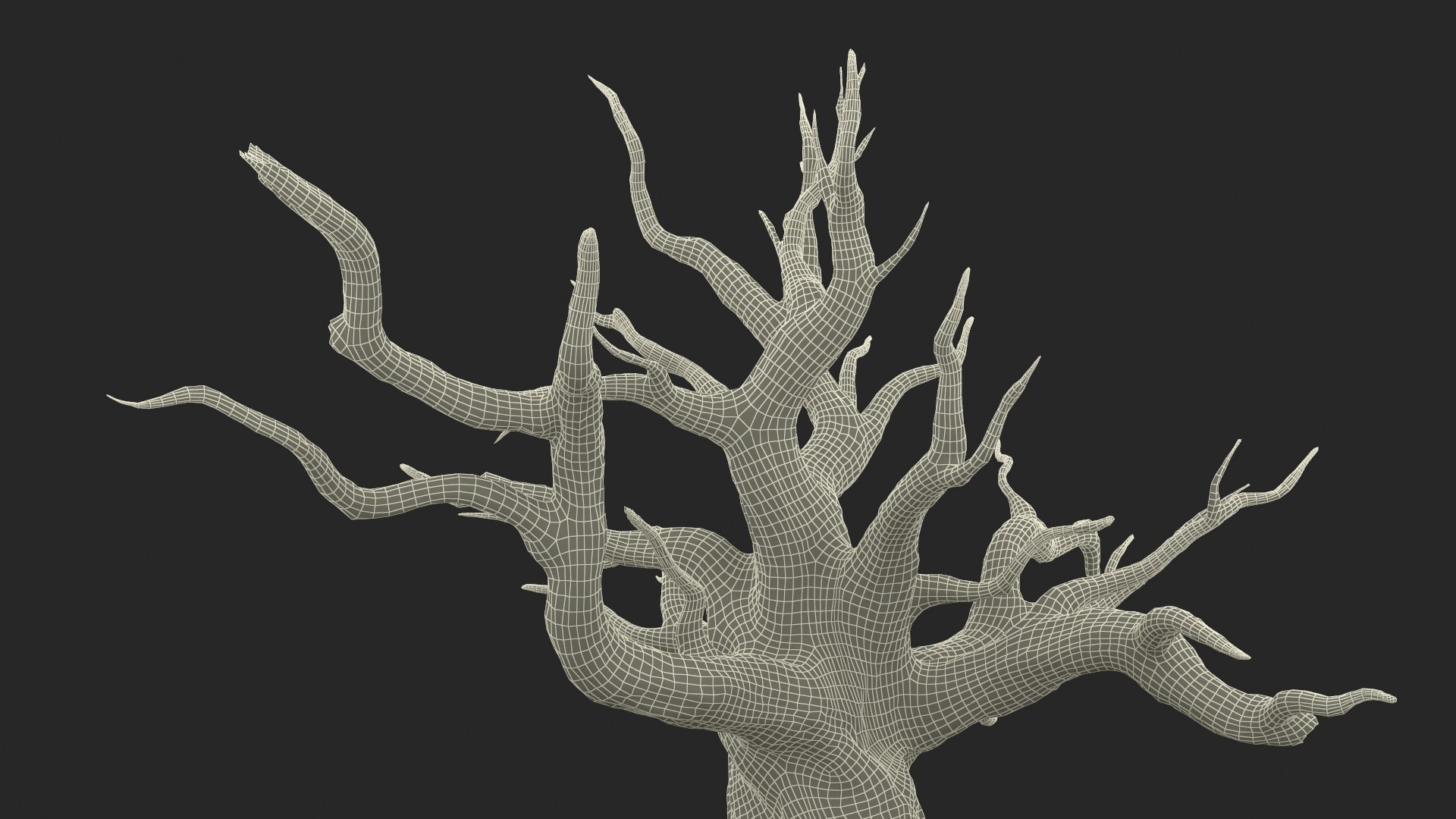 3D Dead Tree Without Leaves On Rocky Ground - TurboSquid 2364986
