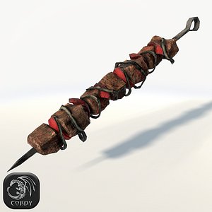 3d model roast meat barbecue