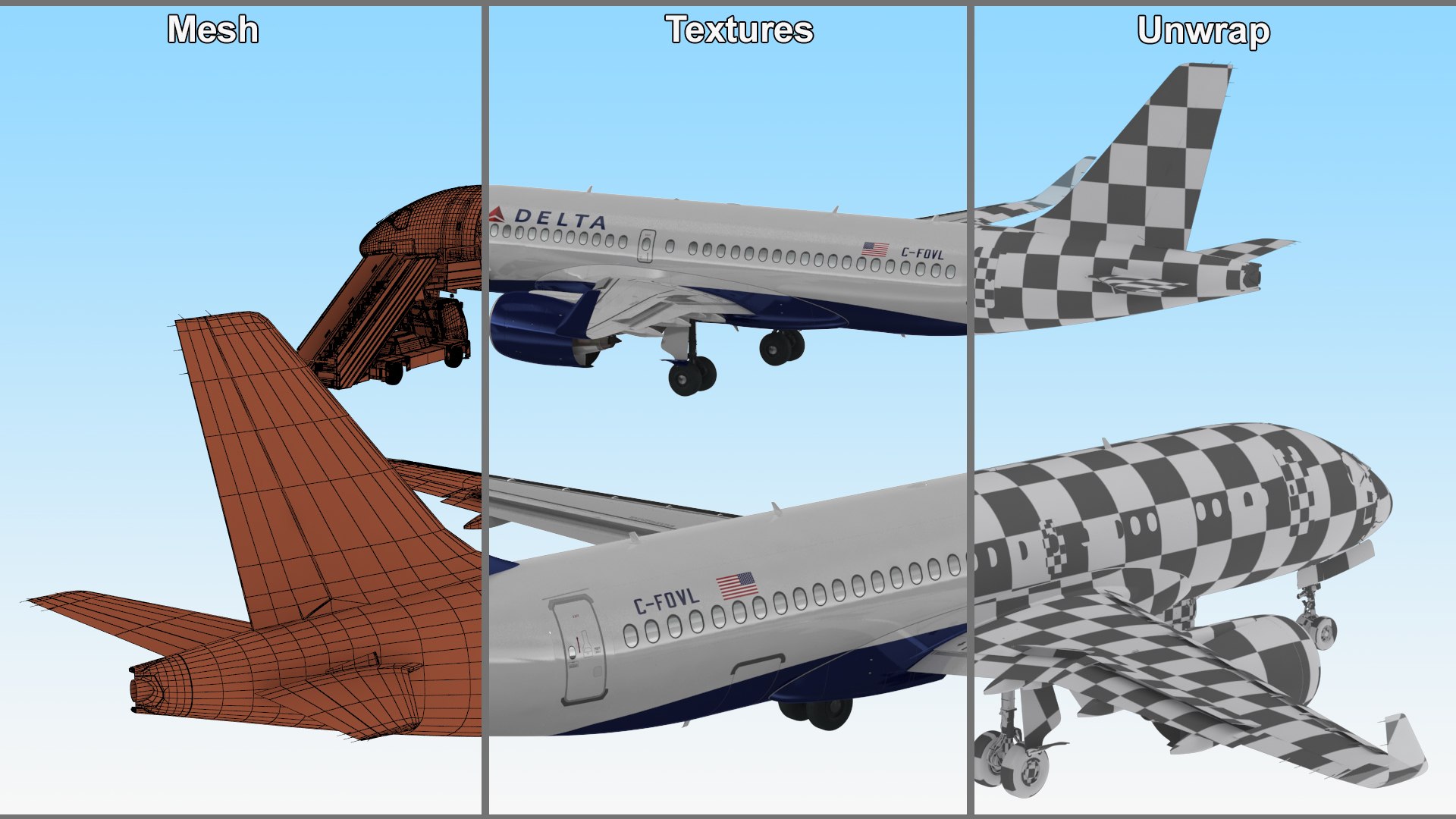 3D Airbus Delta with Passenger Boarding Stairs Car Rigged model https://p.turbosquid.com/ts-thumb/eh/RStmkK/yS/airbusdeltawithpassengerboardingstairscarriggedvray3dmodel056/jpg/1697678296/1920x1080/fit_q87/98f3a13ee98410ea83f786faa90cd36a6c8bf0b7/airbusdeltawithpassengerboardingstairscarriggedvray3dmodel056.jpg